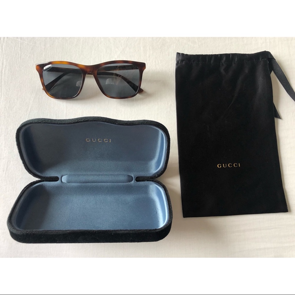 AUTHENTIC Gucci Unisex sunglasses tortoise/blue